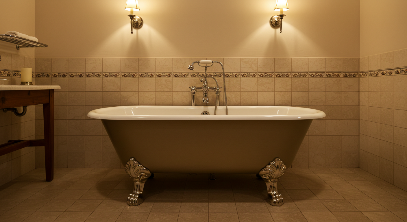 猫足バスタブの画像（洋風のクラシックなデザイン）