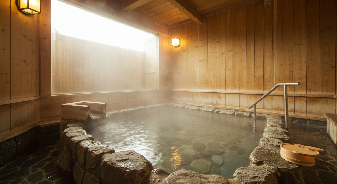 貸切り風呂の湯船